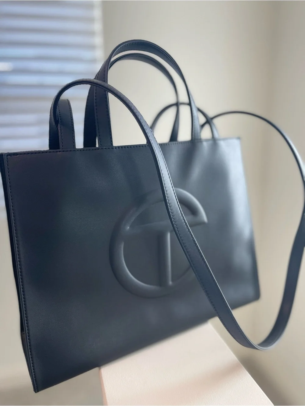 Telfar Black Interior Logo Tote